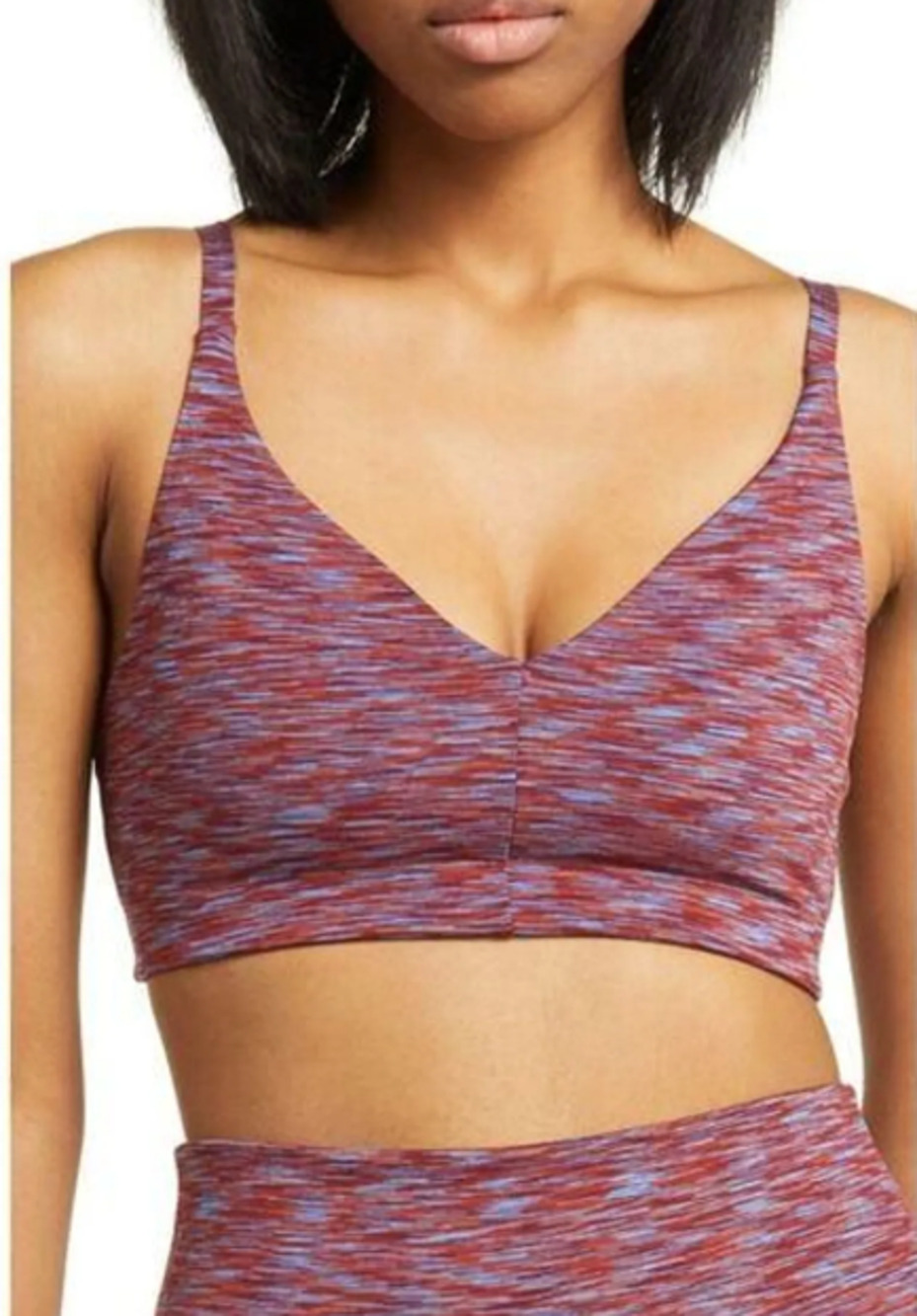 OUTDOOR VOICES Women's FreeForm Flow Bralette XS Red Blue Sports Bra NWT